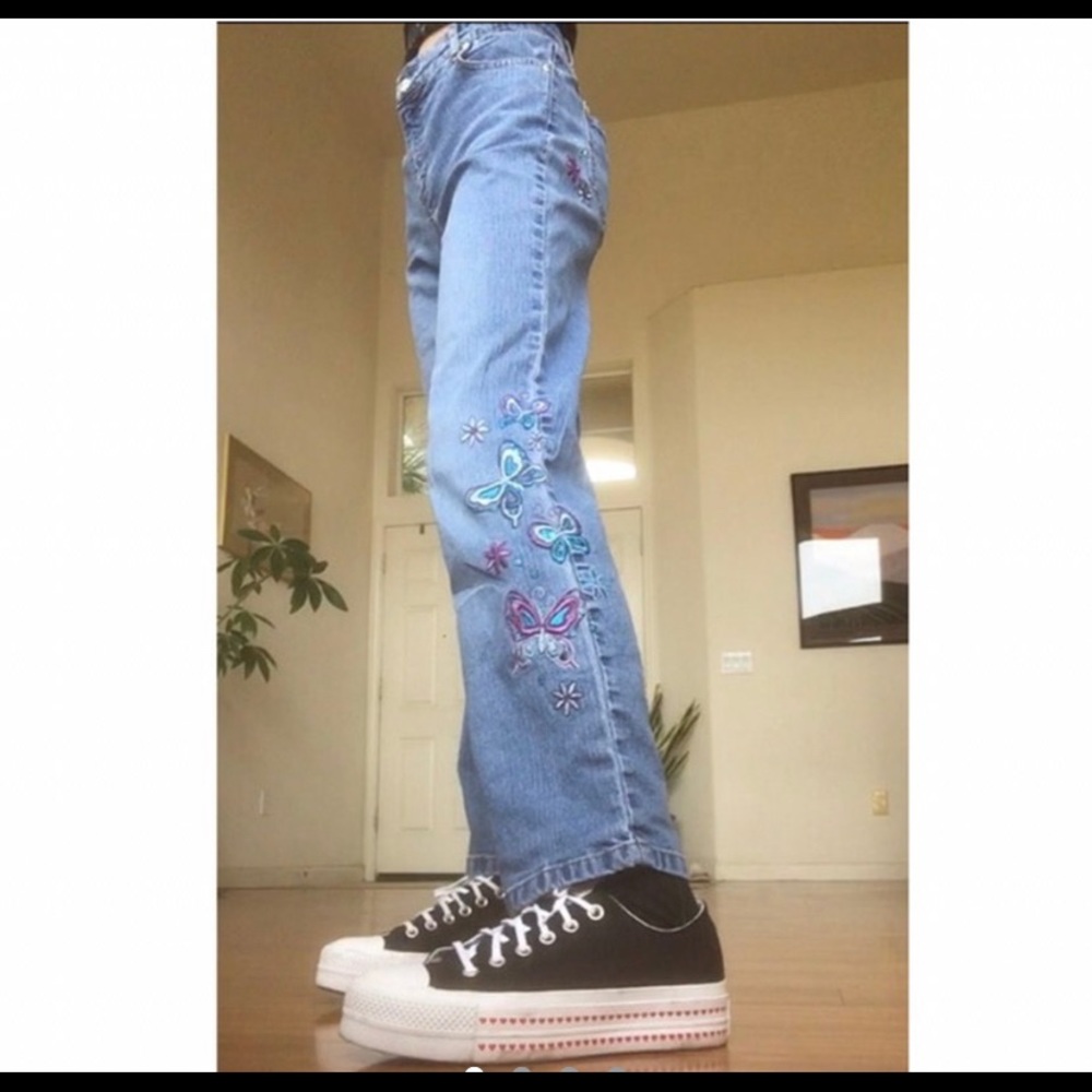 Mid rise Butterfly jeans